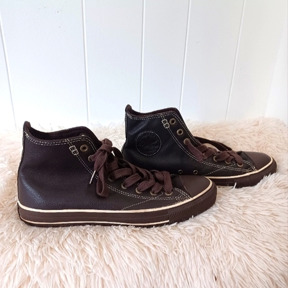 Leather Converse - Mens 9 - Picture 3 of 9